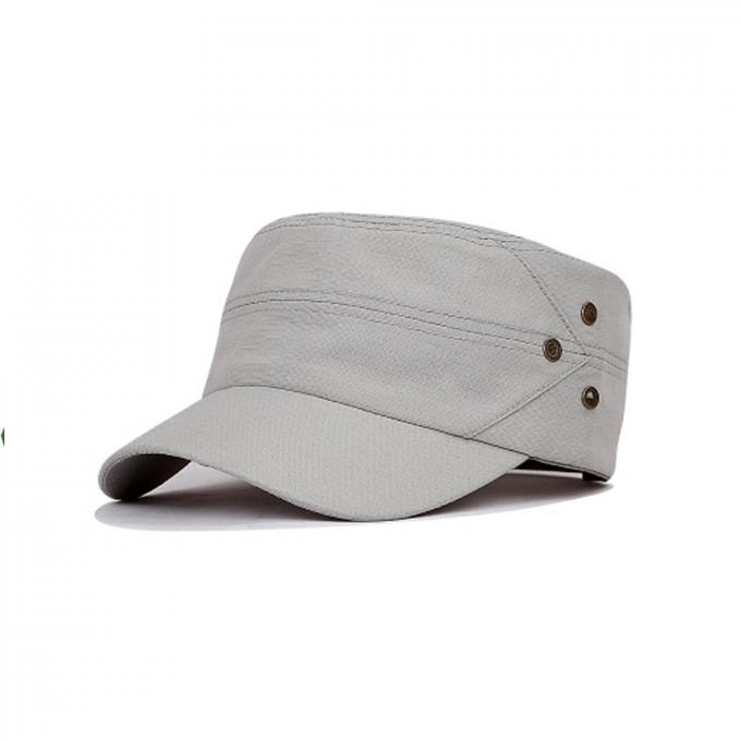 sombrero militar 100% del ejército del casquillo del algodón del sombrero de copa del espacio en blanco de encargo plano militar del logotipo