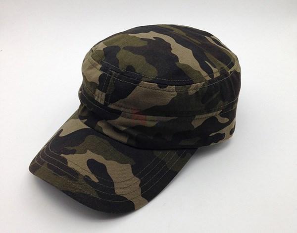 Camufle el bordado militar 100% de los sombreros 3d del algodón del casquillo del cadete cabido