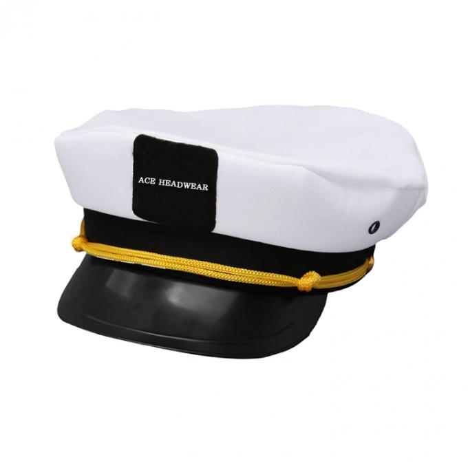 Capitán de encargo blanco promocional Sailor Hat Blank capitán sombrero