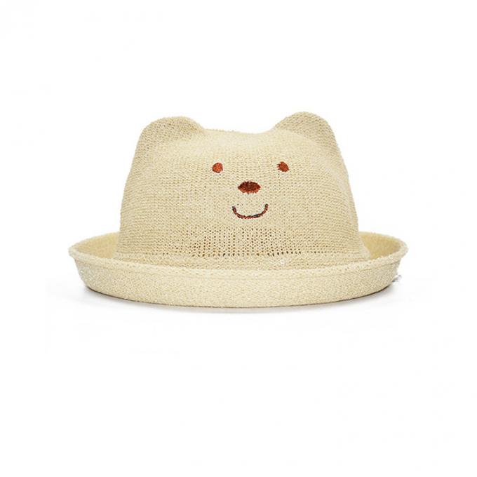  La versión coreana de los niños de los oídos de gato del sombrero del verano del niño del oso