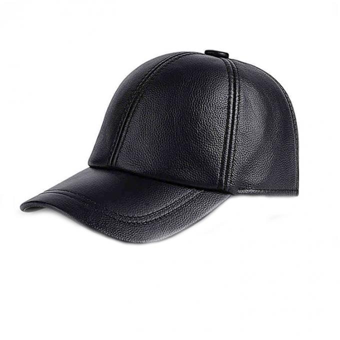 El panel de alta calidad de encargo de la curva 6 de la gorra de béisbol de cuero cupo el sombrero