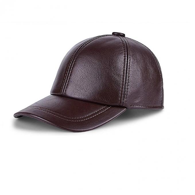 El panel de alta calidad de encargo de la curva 6 de la gorra de béisbol de cuero cupo el sombrero