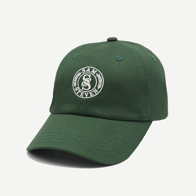 gorra de béisbol 6-Panel, material respirable y durable, etiqueta y logotipo tejidos muñequera de encargo del bordado