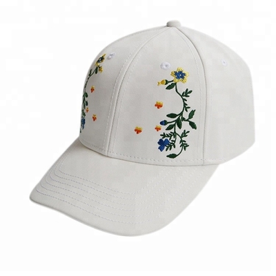 La flor bordada linda de las gorras de béisbol de las señoras del verano modeló el tamaño de 56~60 cm