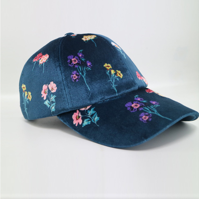 Sombreros bordados de lujo Streetwear del terciopelo de las señoras de las gorras de béisbol del último diseño