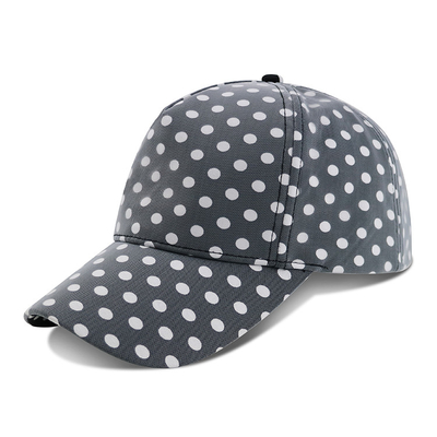 La gorra de béisbol/la juventud curvadas del borde cupo los sombreros de béisbol con el punto blanco negro llano impreso
