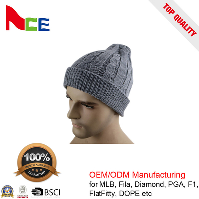 Sombreros cabidos unisex únicos de la gorrita tejida/sombreros para hombre grises de la gorrita tejida del invierno los 56-60CM