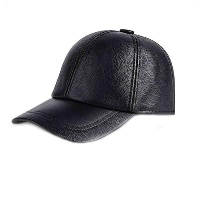 El sombrero de cuero del papá de los adultos, curva cupo prenda impermeable del sombrero del papá de los 6 paneles