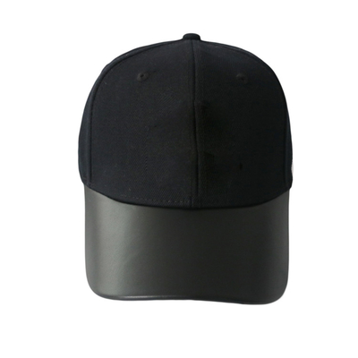Los sombreros del estilo de la calle de los sombreros del papá de los deportes de la PU ennegrecen el color puro para unisex