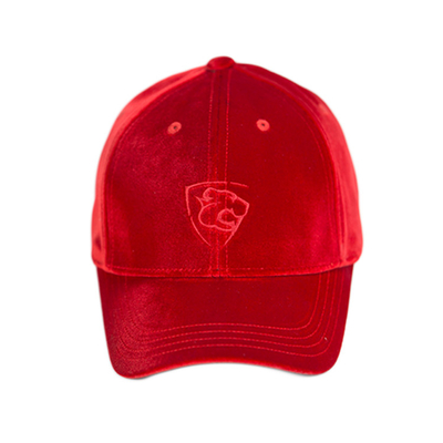 Las mujeres curvaron el sombrero plano de Casquette del béisbol del logotipo del bordado del invierno rojo del terciopelo de los aleros