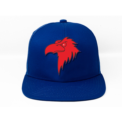 Logotipo plástico de Eagle de la hebilla del borde de la talla 58cm del Snapback de los azules marinos planos de los sombreros