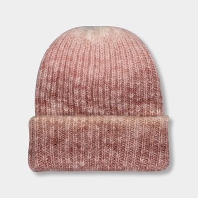 sombrero grueso flexible al aire libre del invierno del color de la pendiente del tinte de Beanie Hats For Girl Tie del punto de los 56cm