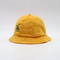 Sombrero amarillo de la pesca del algodón del bordado del sombrero unisex plano del cubo