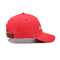 3D bordó las gorras de béisbol cubre el sombrero del papá con cuero de la correa que el tamaño adulto unisex rojo modifica el logotipo para requisitos particulares