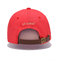 3D bordó las gorras de béisbol cubre el sombrero del papá con cuero de la correa que el tamaño adulto unisex rojo modifica el logotipo para requisitos particulares