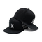 sombrero puro del Snapback del algodón del sombrero de la obra clásica de los 55cm de la parte posterior ajustable plana negra de la hebilla