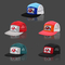 Por todo la impresión de 5 deportes del panel que funcionan con el logotipo impreso de goma del OEM del sombrero del campista