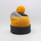 Punto Beanie Hats For Winter Season del peso ligero los 58CM en Grey Yellow negro