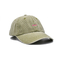 Oval forma Deportes sombreros de papá con correa ajustable bordado gorra de béisbol angustiado