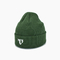 El logotipo con bordado de gorro de gorra de acrílico con costillas verde de invierno