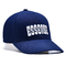 Sombrero de béisbol de 6 paneles de alta calidad personalizado con bordado plano Logotipo de color de tela coincidente