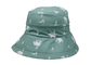 Sombrero verde Eco cómodo del cubo del pescador de la sombrilla del bloque de Sun amistoso