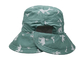 Sombrero verde Eco cómodo del cubo del pescador de la sombrilla del bloque de Sun amistoso