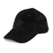 Gorras de béisbol no estructuradas cabidas unisex, sombrero de béisbol negro del terciopelo de secado rápido