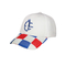 El sombrero de béisbol blanco de la tela cruzada de algodón del borde de la sublimación N del color modificó color/tamaño para requisitos particulares