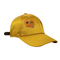 Gorra de béisbol amarilla hermosa del satén, casquillos del deporte de la ciudad para la protección de Sun