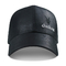 Material negro unisex del cuero del diseño de la moda del panel de los sombreros 6 del papá de los deportes