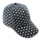 La gorra de béisbol/la juventud curvadas del borde cupo los sombreros de béisbol con el punto blanco negro llano impreso