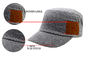 Sombreros ajustables modificados para requisitos particulares del cadete del LOGOTIPO de la parche de cuero, diseño fresco del sombrero del oficial de ejército del top plano