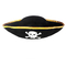 Sombrero negro decorativo del pirata de Halloween, cráneo enrrollado único de los sombreros del festival modelado