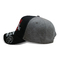 Gorras de béisbol bordadas 3D impresionantes negras y uso masculino del color gris