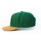 Gorras de béisbol del Snapback del algodón del sombrero ajustable pre impreso del Snapback/del color verde