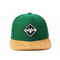 Gorras de béisbol del Snapback del algodón del sombrero ajustable pre impreso del Snapback/del color verde