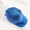 Sombrero caliente de Sun de la parche de cuero del terciopelo azul de la toalla del invierno