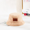 Señoras peludas calientes de Bucket Hat For del pescador de la felpa del color del llano