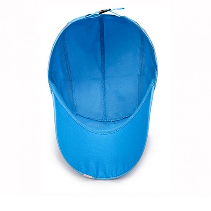 5 el doblar al aire libre del poliéster del sombrero 100% del campista del panel se divierte la tela del dryfit del casquillo