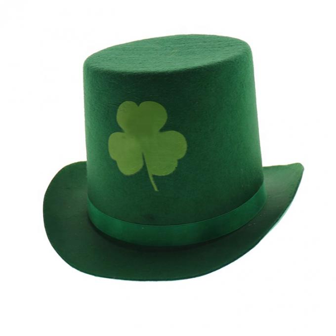 Sombrero de copa del verde del trébol del día del festival de la calle de St Patrick irlandés al por mayor del sombrero