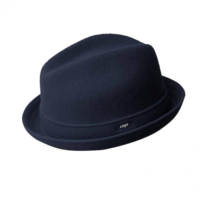 El sombrero de Fedora del jugador de las lanas, lana del sombrero del jazz falsa sentía el sombrero de ala para el hombre