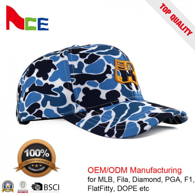 Camo imprimió Headwear de ACE de los sombreros de los deportes del OEM/del ODM de las gorras de béisbol