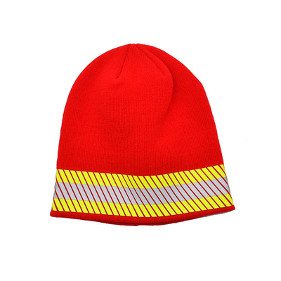 Casquillo de reloj fluorescente de la seguridad del punto de la visibilidad al aire libre de Beanie Hats Reflective Striped 3M Thinsulate Lined High