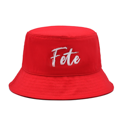 El fabricante vende el sombrero del cubo directamente, algodón, logotipo de encargo, bordado, sombrilla