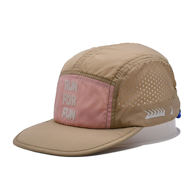 Sombrero camper unisex de 5 paneles con visera plana, talla única, logotipo personalizado
