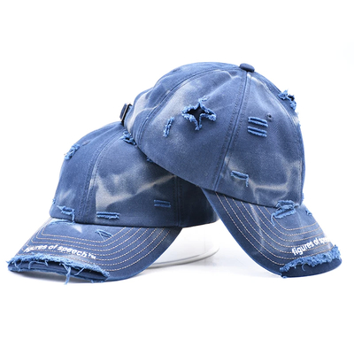 Sombreros de béisbol bordados personalizados con borde curvo ajustable de algodón sin estructura