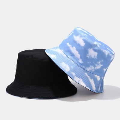 Oem 100% de algodón somerario de playa reversible sombrero de balde gorra de alta calidad personalizado sombreros de pescador de doble cara