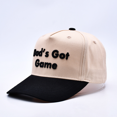 Gorras deportivas originales de béisbol con logotipo 3D bordado de alta calidad y personalizables, 5 paneles