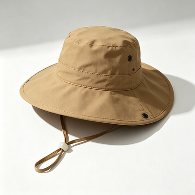 Sombrero de balde de pesca de reciclaje hecho de tela de poliéster 100% ligero respirable cómodo protección solar al aire libre